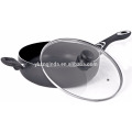 Antiadherente Jumbo Cooker / Saute Pan Grey 11 pulgadas (5.5-Quart) - Deep Frying Pan Utensilios de Cocina con Tapa de Vidrio - Apto para el Lavaplatos por Utop